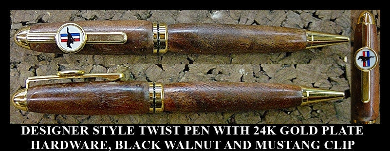 Black Walnut Fancy Twist Pen