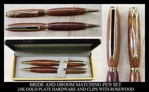 BRIDE AND GROOM MATCHING PENS SET