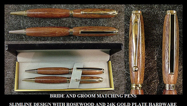 BRIDE AND GROOM MATCHING PEN SET